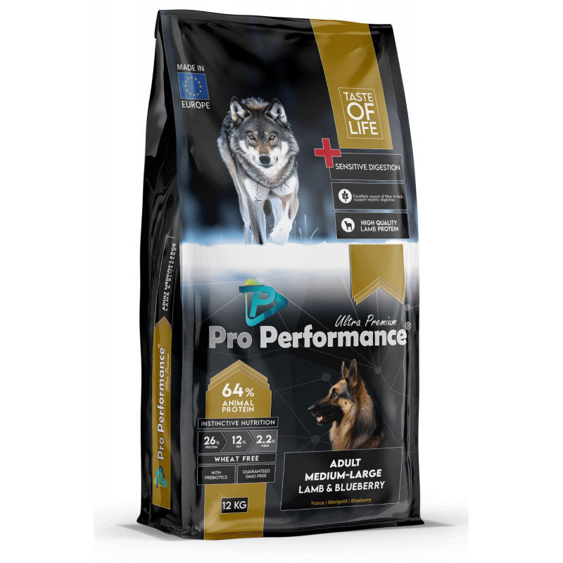 Pro Performance 12 Kg Kuzu Etli ve Yaban Mersinli Orta ve Büyük Irk Yetişkin Köpek Maması 