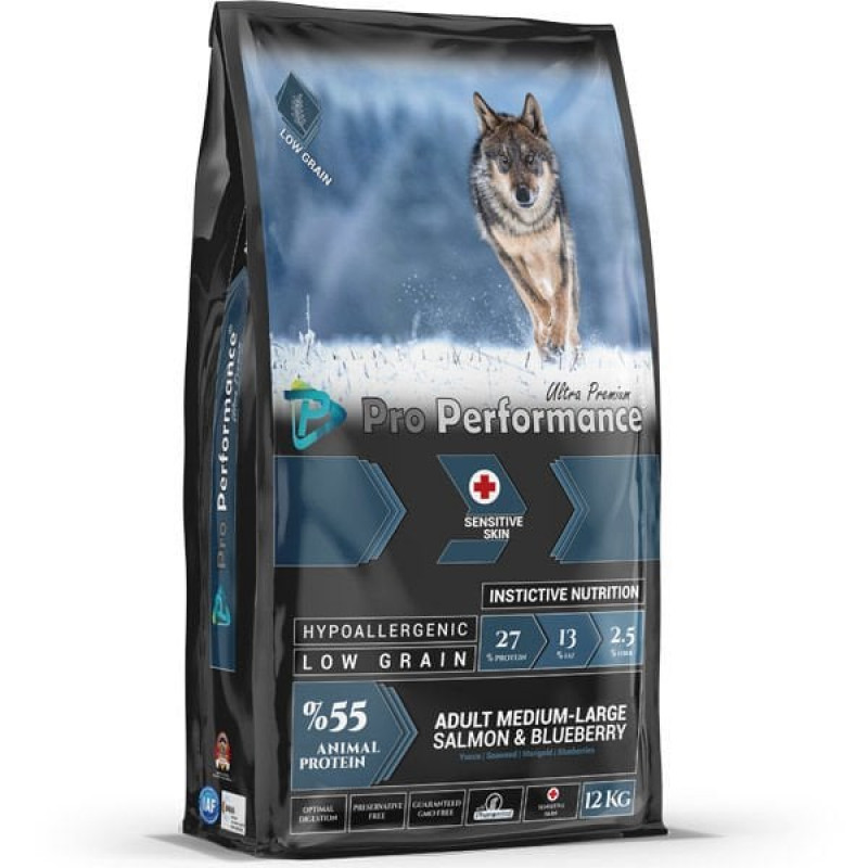 Pro Performance 12 Kg Somonlu ve Yaban Mersinli Orta ve Büyük Irk Yetişkin Köpek Maması 
