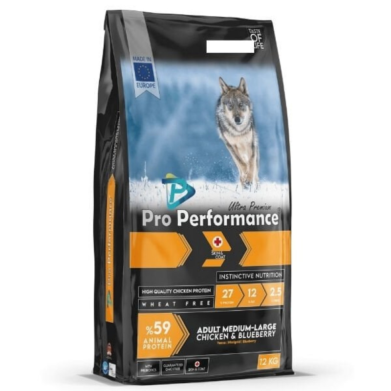 Pro Performance 12 Kg Tavuk Etli ve Yaban Mersinli Orta ve Büyük Irk Yetişkin Köpek Maması 