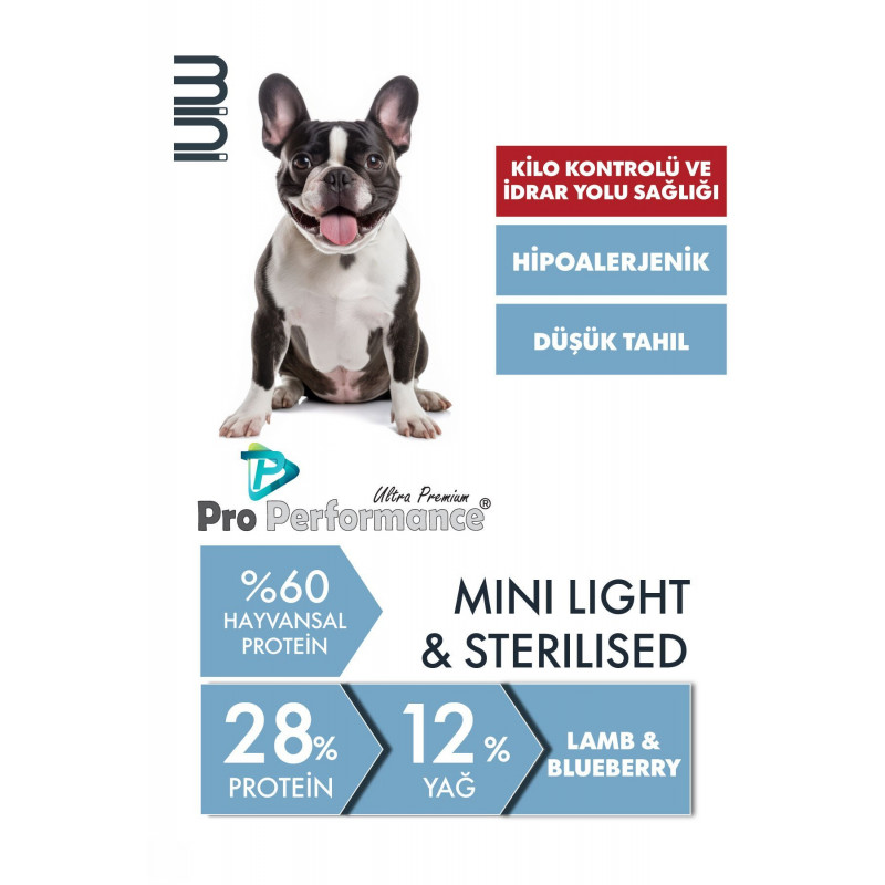 Pro Performance 7 Kg Kuzu Etli ve Yaban Mersinli Hipolaerjenik Küçük Irk Kısırlaştırılmış Köpek Maması 