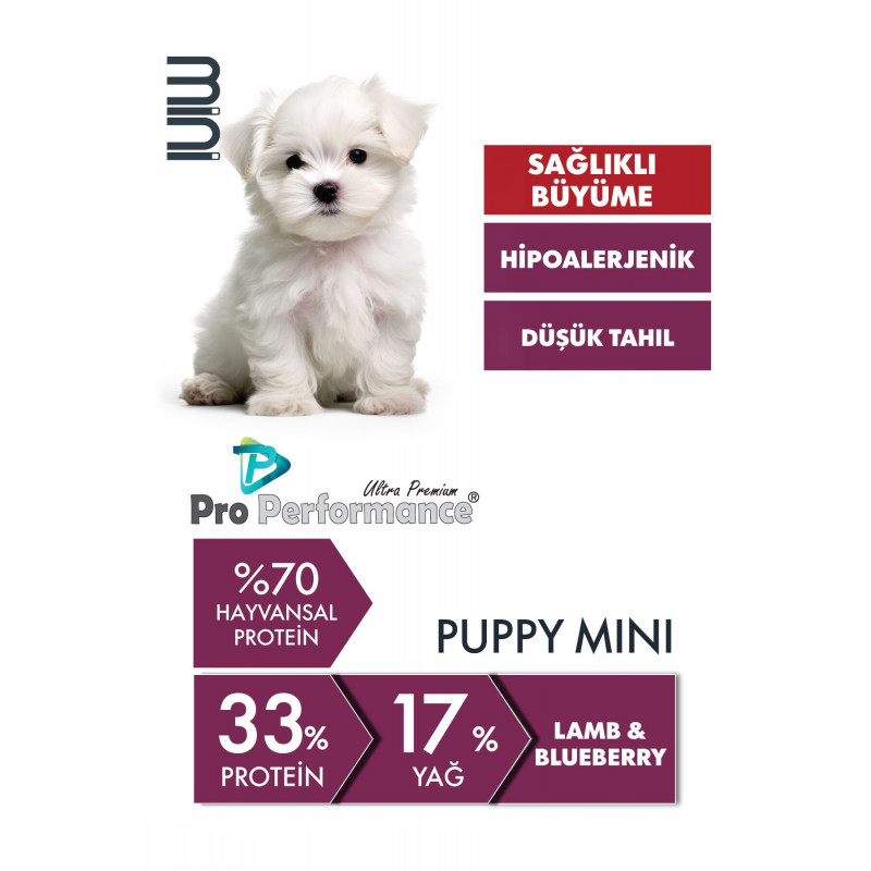 Pro Performance 7 Kg Kuzu Etli ve Yaban Mersinli Küçük Irk Yavru Köpek Maması 