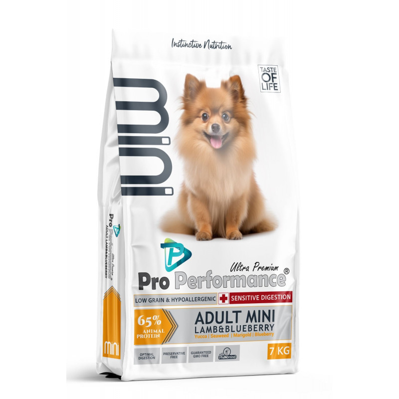 Pro Performance 7 Kg Kuzu Etli ve Yaban Mersinli Mini Irk Yetişkin Köpek Maması 