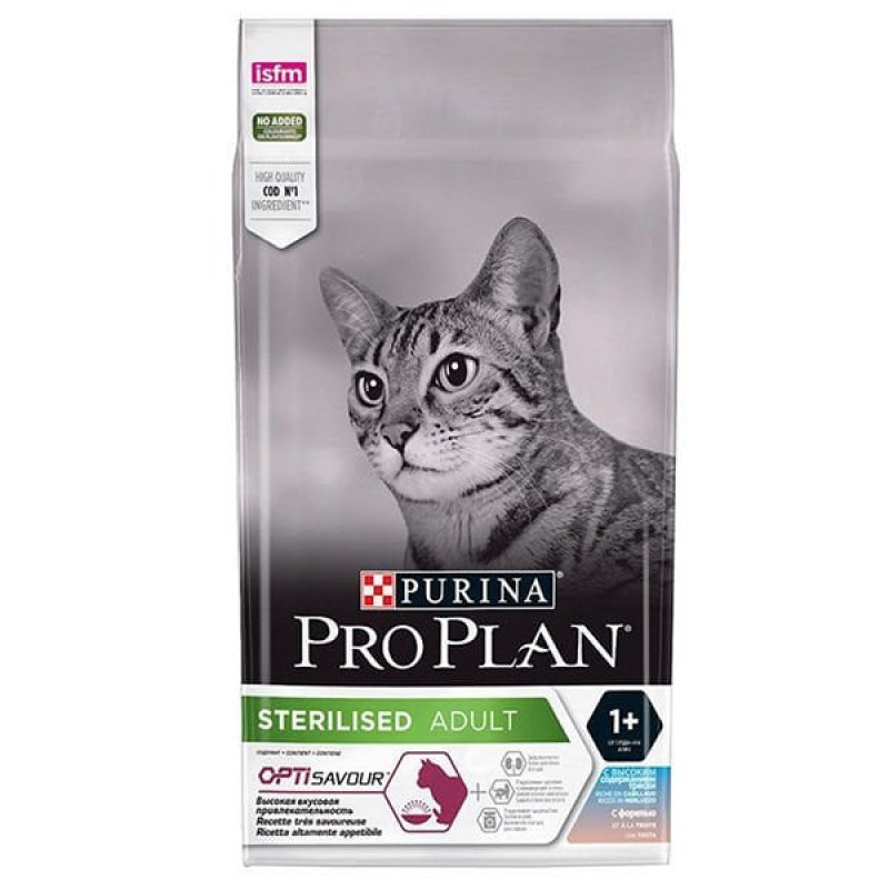 Pro Plan 10 Kg Sterilized Adult +1 Cod with Trout | Kısırlaştırılmış Kedi Maması