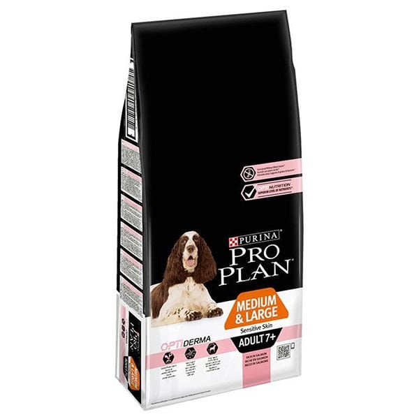 Pro Plan 14 Kg Medium and Large Adult 7+ Sensitive Skin Salmon | Yaşlı Köpek Kuru Maması