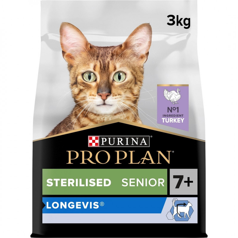 Pro Plan 3 Kg Longevis Senior Sterilised Hindi | Yaşlı Kedi Kuru Maması Pro Plan 3 Kg Longevis Senior Sterilised Hindi | Yaşlı Kedi Kuru Maması