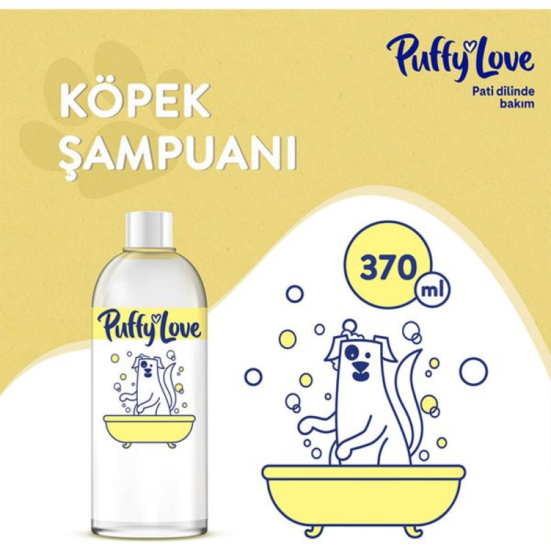Puffy Love 370 Ml Günlük Şampuan | Köpek Şampuanı