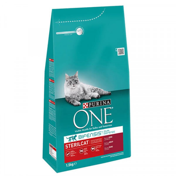 Purina One 1,5 Kg Steril Cat with Beef & Wheat | Yetişkin Kuru Kedi Maması