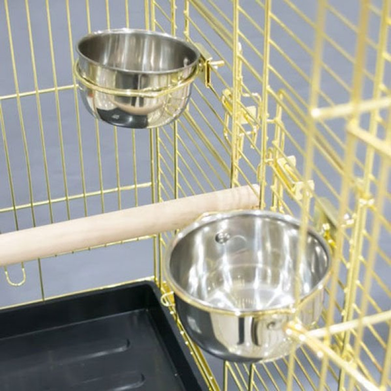 Qh Pet Cage 51x51x129 Cm Açılır Çatılı Sehpalı Kafes Sarı | Kuş Kafesi