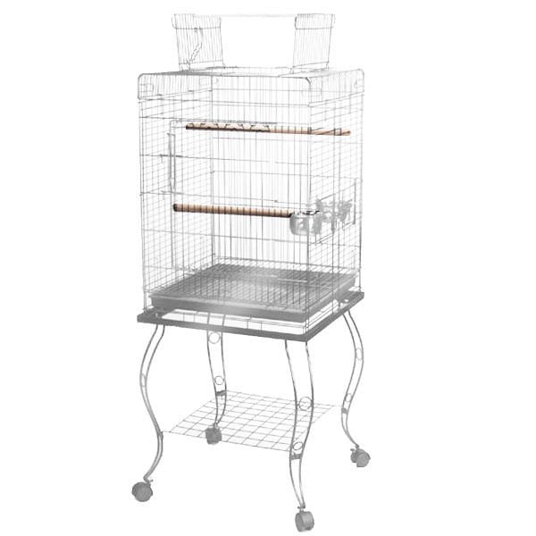 Qh Pet Cage 51x51x129 Cm Sehpalı Krom Kafes | Kuş Kafesi