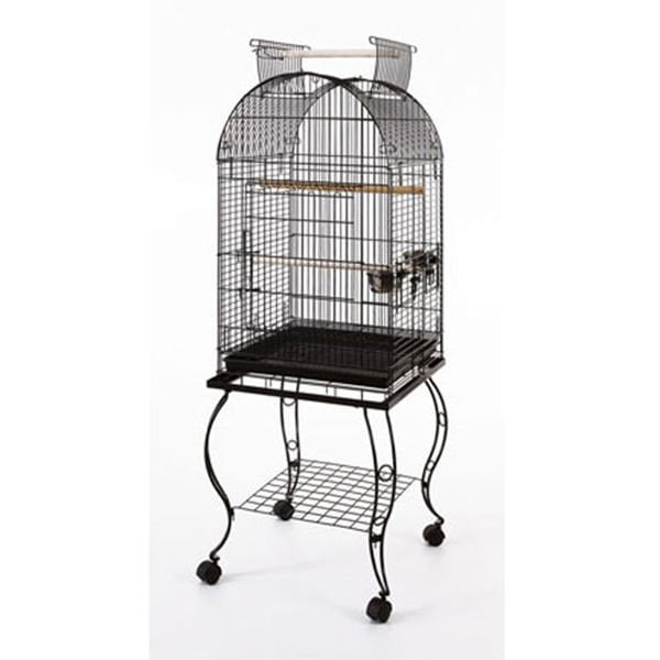 Qh Pet Cage 51x51x152 Cm Dövme Demir Kafes Siyah | Kuş Kafesi