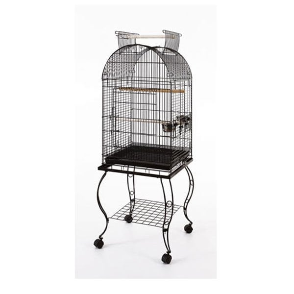 Qh Pet Cage 51x51x152 Cm Sehpalı Açılır Çatılı Kafes Siyah | Kuş Kafesi