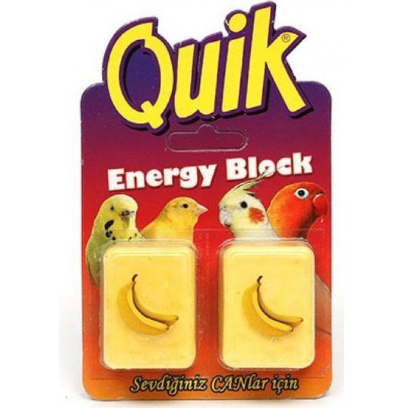 Quik 2li Enerji Bloğu Muzlu | Kuş İlacı Quik 2li Enerji Bloğu Muzlu | Kuş İlacı