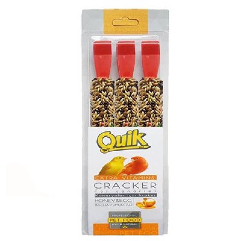 Quik 3 Lü Ballı Kanarya Krakeri | Kuş Krakeri Quik 3 Lü Ballı Kanarya Krakeri | Kuş Krakeri
