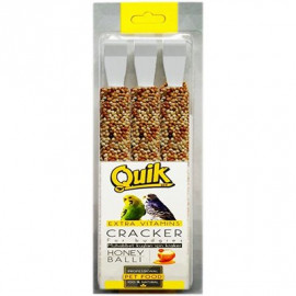 Quik 3 Lü Ballı Muhabbet Kuşu Krakeri