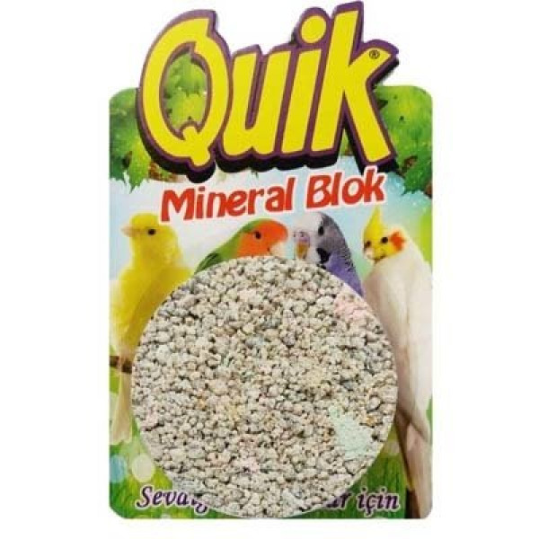 Quik 5 Cm Kil İçerikli Mineral Blok Gaga Taşı | Kuş Gaga Taşı