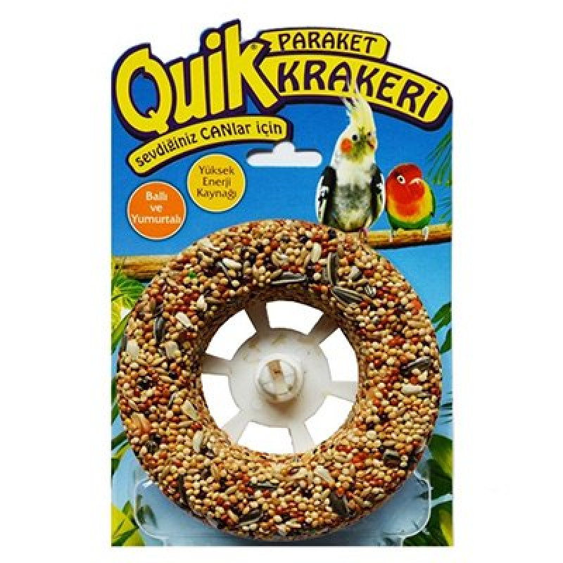 Quik Ballı Simit Paraket Krakeri | Kuş Yemi Quik Ballı Simit Paraket Krakeri | Kuş Yemi
