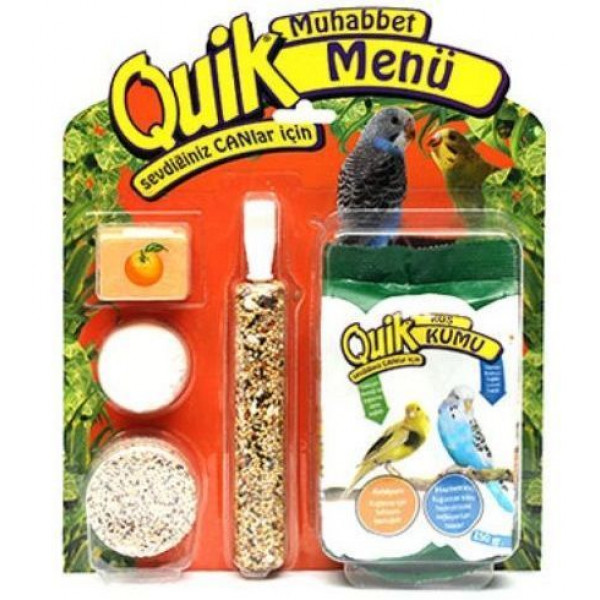 Quik Muhabbet Kuşu Menü Seti | Kuş Yemi