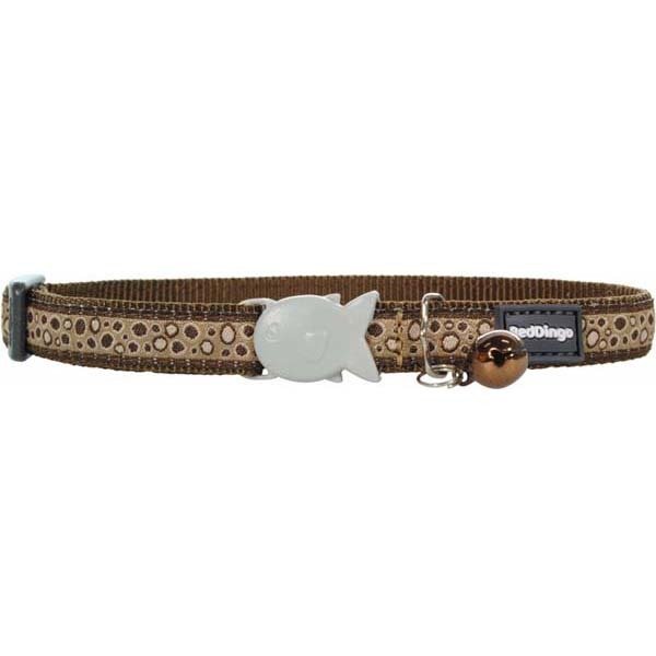Red Dingo 12 Mm Bedrock Desenli Kahverengi Boyun Tasmasi | Kedi Boyun Tasması