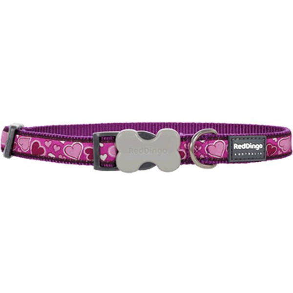 Red Dingo 12 Mm Breezy Love Desenli Mor Boyun Tasması | Köpek Boyun Tasması