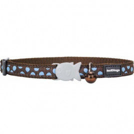 Red Dingo 12 Mm Kahverengi Uzerine Mavi Benekli Boyun Tasması | Kedi Boyun Tasması Red Dingo 12 Mm Kahverengi Uzerine Mavi Benekli Boyun Tasması | Kedi Boyun Tasması