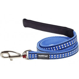 Red Dingo 12 Mm Reflektörlü Kemik Desenli Mavi Uzatma | Köpek Gezdirme Tasması Red Dingo 12 Mm Reflektörlü Kemik Desenli Mavi Uzatma | Köpek Gezdirme Tasması