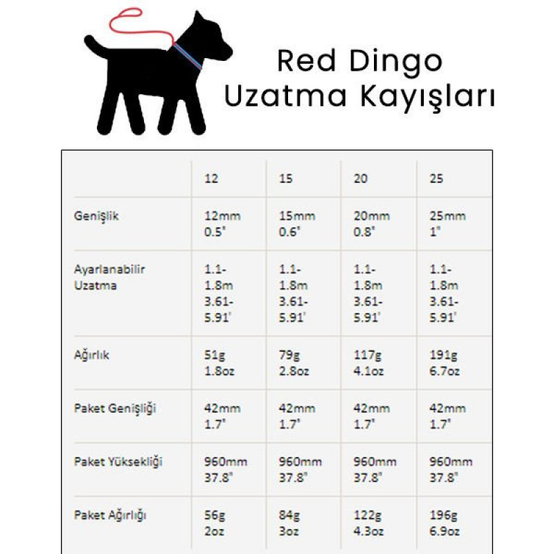 Red Dingo 12mm Bone Yard Desenli Kahverengi Uzatma | Köpek Gezdirme Tasması