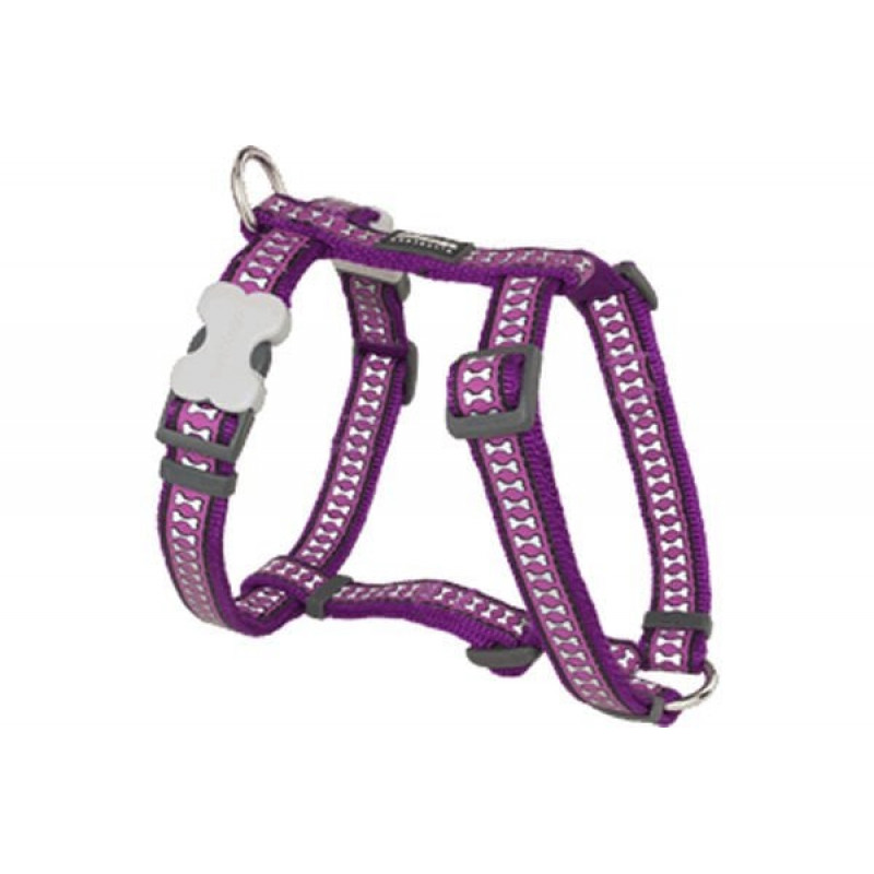 Red Dingo 12mm Reflektörlü Kemik Desenli Mor Göğüs Tasması | Köpek Göğüs Tasması Red Dingo 12mm Reflektörlü Kemik Desenli Mor Göğüs Tasması | Köpek Göğüs Tasması