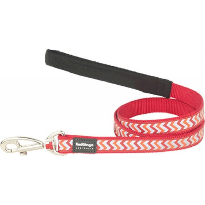Red Dingo 12mm Reflektörlü Ziggy Desenli Kırmızı Uzatma | Köpek Gezdirme Tasması Red Dingo 12mm Reflektörlü Ziggy Desenli Kırmızı Uzatma | Köpek Gezdirme Tasması