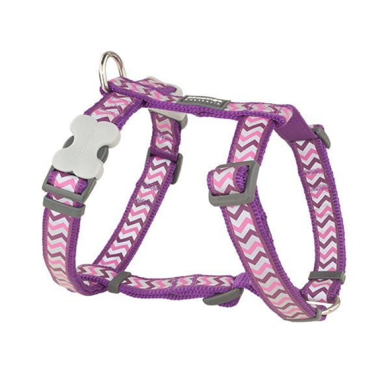 Red Dingo 20 Mm Reflektörlü Ziggy Desenli Mor Göğüs Tasması | Köpek Göğüs Tasması Red Dingo 20 Mm Reflektörlü Ziggy Desenli Mor Göğüs Tasması | Köpek Göğüs Tasması