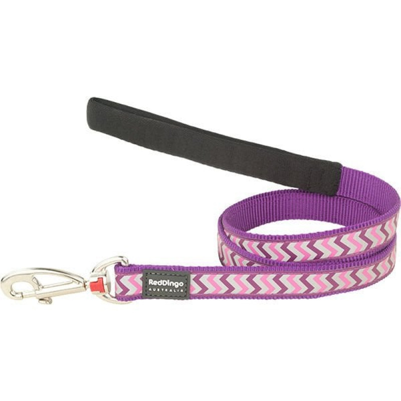 Red Dingo 20 Mm Reflektörlü Ziggy Desenli Mor Uzatma | Köpek Gezdirme Tasması Red Dingo 20 Mm Reflektörlü Ziggy Desenli Mor Uzatma | Köpek Gezdirme Tasması