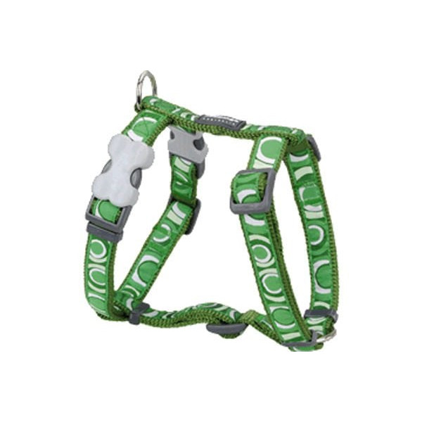 Red Dingo 20mm Circadelic Desenli Yeşil Göğüs Tasması | Köpek Göğüs Tasması