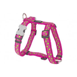 Red Dingo 20mm Pembe Üzerine Lime Yıldızlı Göğüs Tasması | Köpek Göğüs Tasması Red Dingo 20mm Pembe Üzerine Lime Yıldızlı Göğüs Tasması | Köpek Göğüs Tasması
