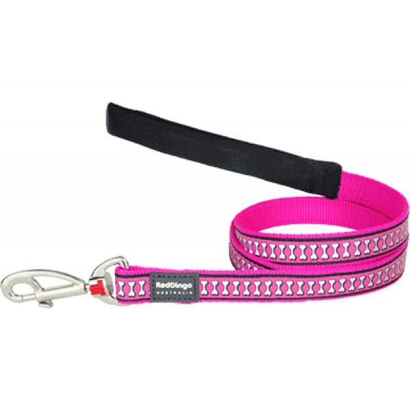 Red Dingo 20mm Reflektörlü Kemik Desenli Pembe Uzatma | Köpek Gezdirme Tasması Red Dingo 20mm Reflektörlü Kemik Desenli Pembe Uzatma | Köpek Gezdirme Tasması