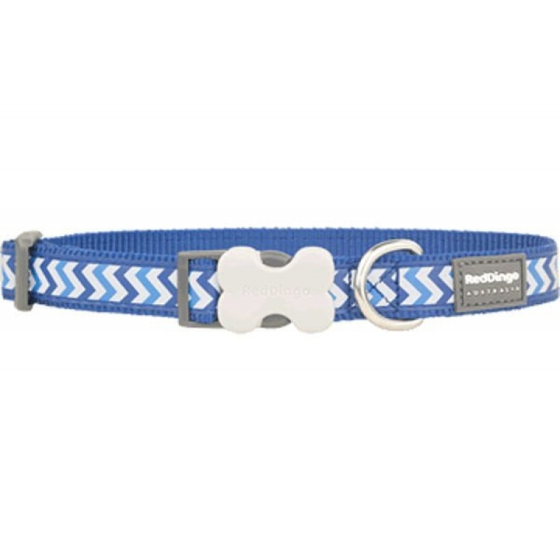 Red Dingo 25mm Reflektörlü Ziggy Desenli Lacivert Boyun Tasması | Köpek Boyun Tasması Red Dingo 25mm Reflektörlü Ziggy Desenli Lacivert Boyun Tasması | Köpek Boyun Tasması