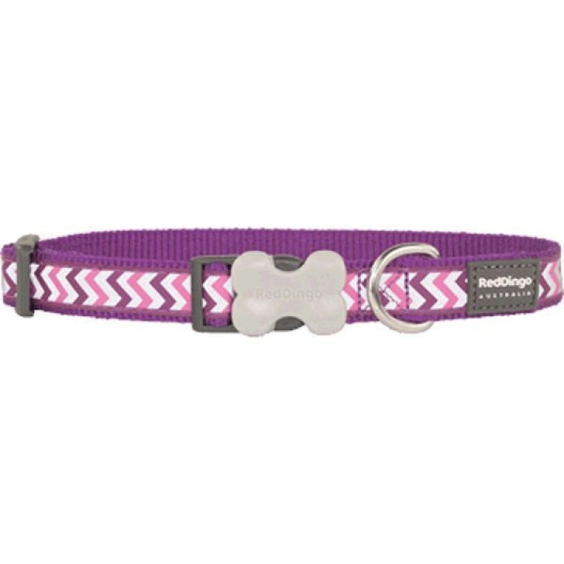 Red Dingo 25mm Reflektörlü Ziggy Desenli Mor Boyun Tasması | Köpek Boyun Tasması Red Dingo 25mm Reflektörlü Ziggy Desenli Mor Boyun Tasması | Köpek Boyun Tasması