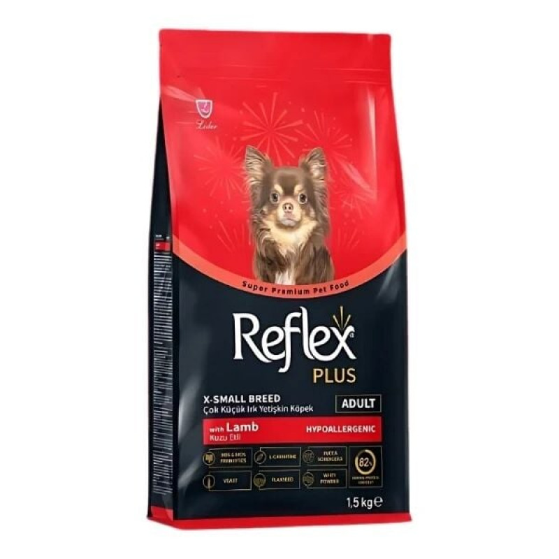 Reflex Plus 1.5 Kg Kuzu Etli Çok Küçük Irk Yetişkin Köpek Maması 