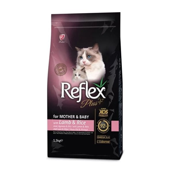 Reflex Plus 1,5 Kg Mother & Baby Kuzu ve Pirinç | Yavru Kedi Kuru Maması