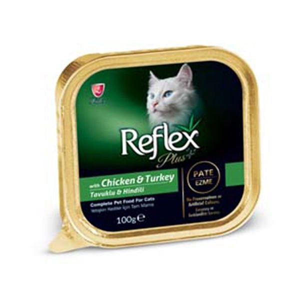 Reflex Plus 100 Gr Pate Tavuk ve Hindi | Yetişkin Kedi Maması