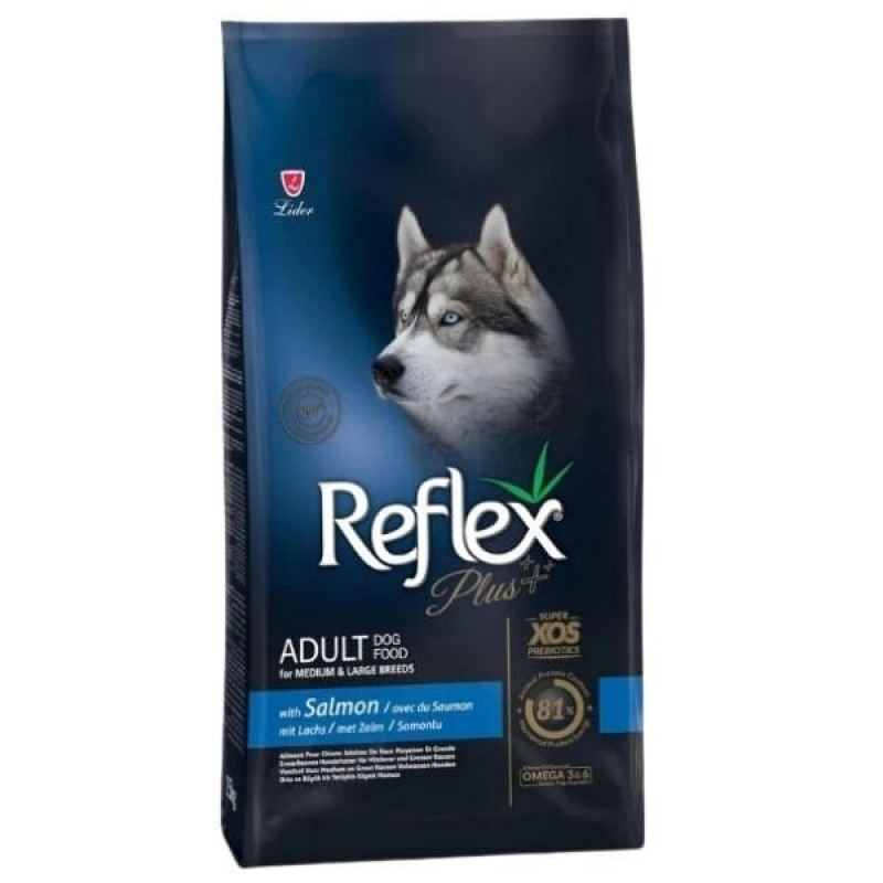 Reflex Plus 12 Kg Somonlu Orta ve Büyük Irk Yetişkin Köpek Maması 