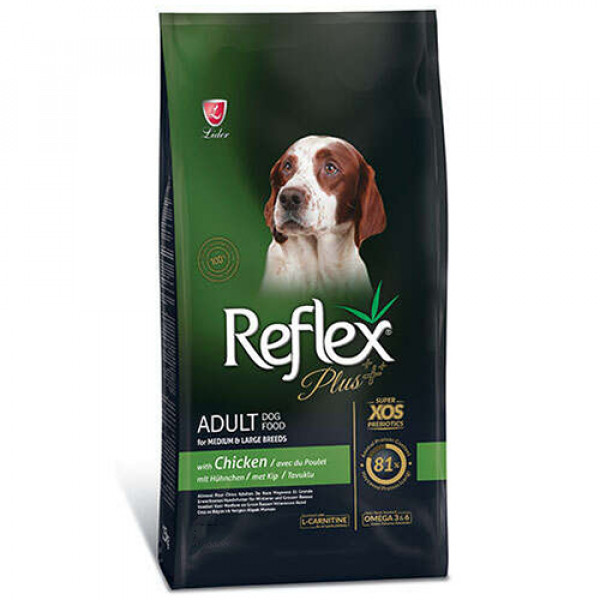 Reflex Plus 15 kg Orta-Büyük Irk Tavuklu Yetişkin | Yetişkin Köpek Kuru Maması