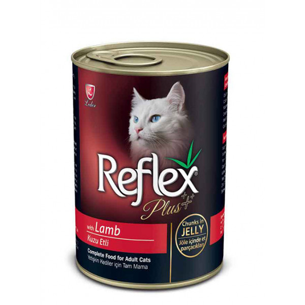 Reflex Plus 24 Adet Jöle İçinde Kuzu Etli Yetişkin 400 Gr | Kuzu Etli Kedi Maması