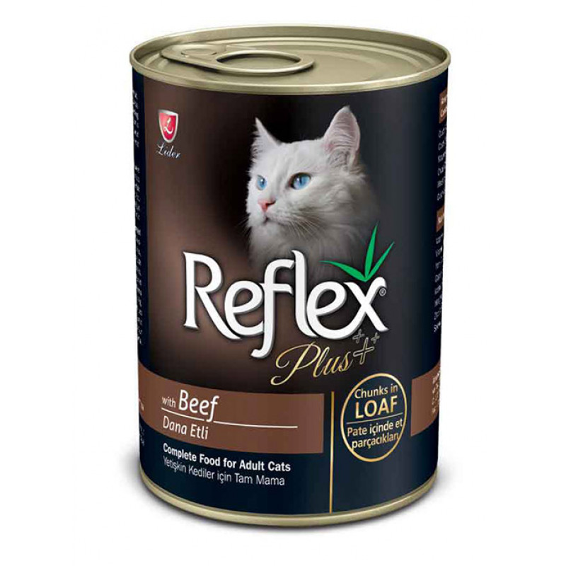 Reflex Plus 24 Adet Pate Biftekli Et Parçacıklı 400 Gr | Yetişkin Kedi Maması Reflex Plus 24 Adet Pate Biftekli Et Parçacıklı 400 Gr | Yetişkin Kedi Maması