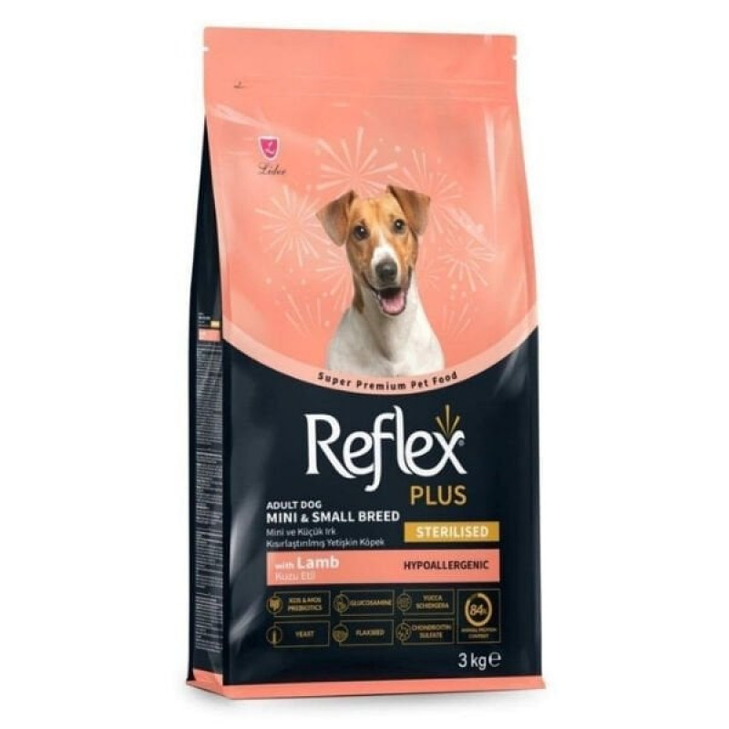 Reflex Plus 3 Kg Kuzu Etli Mini ve Küçük Irk Kısırlaştırılmış Yetişkin Köpek Maması 