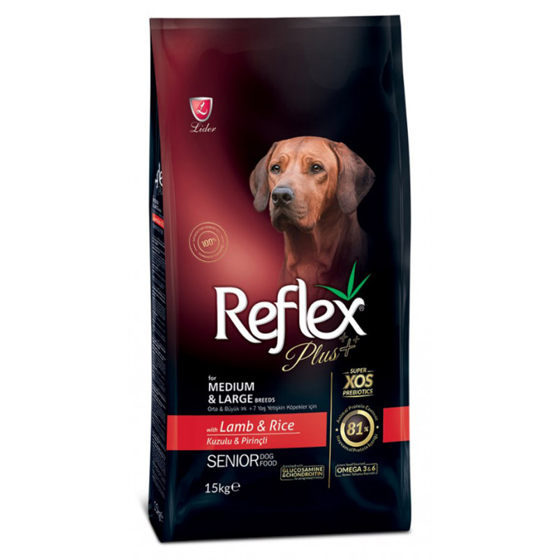 Reflex Plus 3 Kg Orta Ve Büyük Irk +7 Yaş Yetişkin Kuzulu ve Pirinçli | Yaşlı Köpek Kuru Maması Reflex Plus 3 Kg Orta Ve Büyük Irk +7 Yaş Yetişkin Kuzulu ve Pirinçli | Yaşlı Köpek Kuru Maması