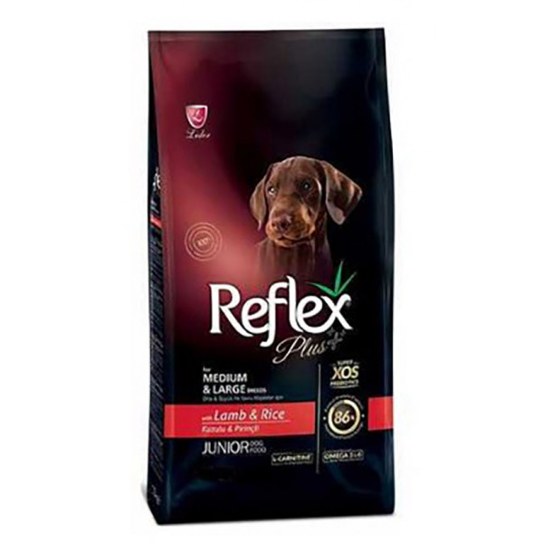 Reflex Plus 3 Kg Orta ve Büyük Irk Yavru Kuzulu ve Pirinçli | Yavru Köpek Kuru Maması
