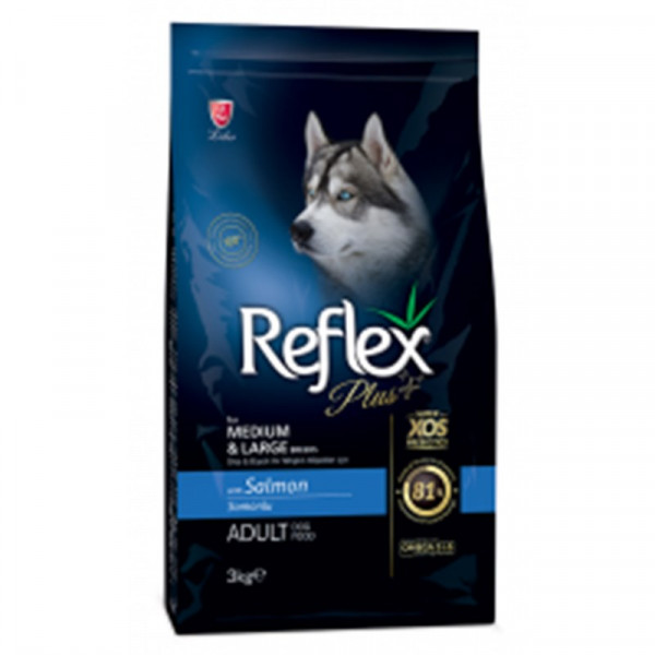 Reflex Plus 3 Kg Orta ve Büyük Irk Yetişkin Somonlu | Yetişkin Köpek Kuru Maması
