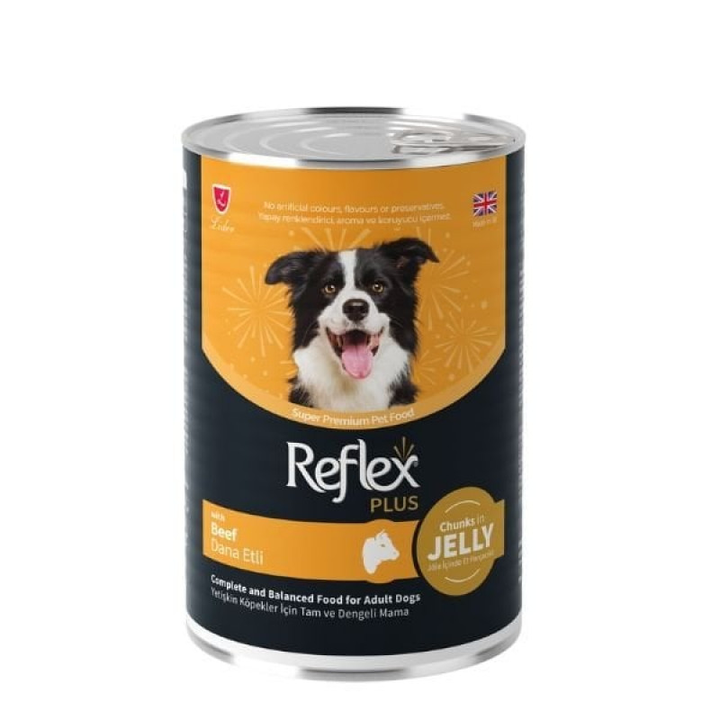 Reflex Plus 400 Gr Jöle İçinde Dana Etli Yetişkin Konserve Köpek Maması 