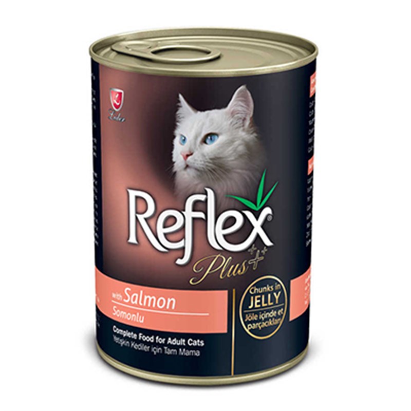 Reflex Plus 400 Gr Jöle İçinde Somonlu Yetişkin | Balıklı Yaş Kedi Maması Reflex Plus 400 Gr Jöle İçinde Somonlu Yetişkin | Balıklı Yaş Kedi Maması