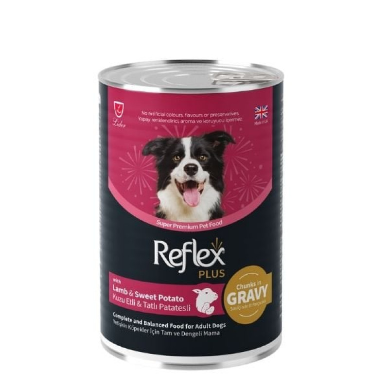 Reflex Plus 400 Gr Sos İçinde Kuzu Etli ve Tatlı Patatesli Yetişkin Konserve Köpek Maması 