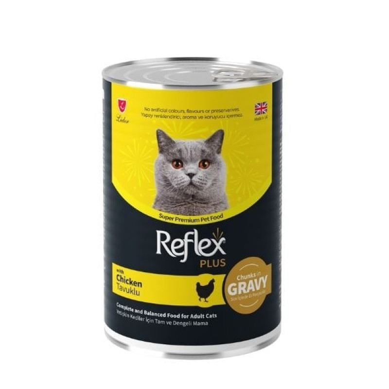 Reflex Plus 400 Gr Sos İçinde Tavuklu Yetişkin Konserve Kedi Maması